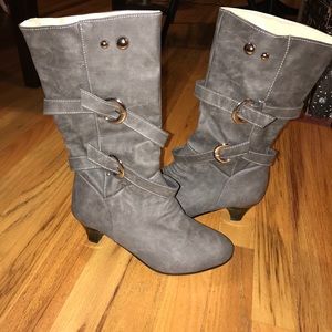 Gray Calf Boots